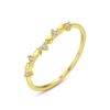 Hot Vintage Heart 14 K Gold Ring with Shiny CZ for Women