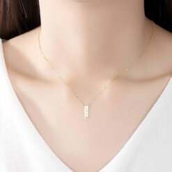 I Love You Pendant 14K Gold Chain Necklace for Women 2