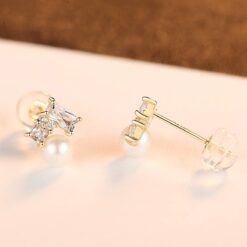 Round Fresh Water Pearl 14K Gold Stud Earrings Jewellery 5