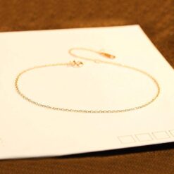 Simple Chain Stylish Solid 14k Gold Bracelet 5