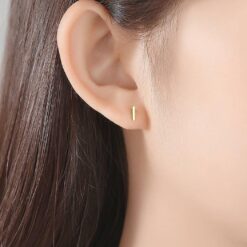 Single Square Shaped 14K Gold Filled Stud Earrings Wholesale 1
