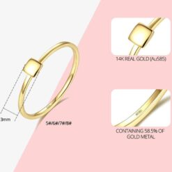 Special Luxury 14K Yellow Gold Ring for Women 1