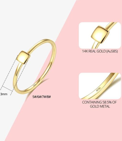 Special Luxury 14K Yellow Gold Ring for Women 1