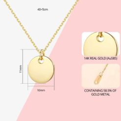 Stylish 14K Solid Gold Necklace Wholesale 1