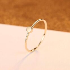 Stylish Pure Solid Gold 14K Round Ring Luxury Jewelry for Daily Wear 3