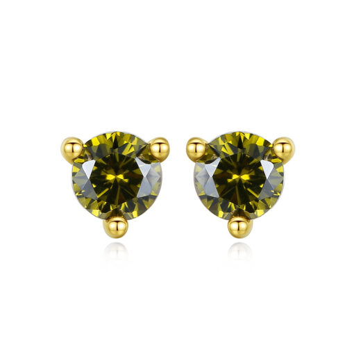 stylish 14k solid gold plated stud earrings for party girls