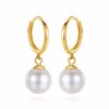 18k-Gold-Circle-Earrings-Natural-Pearl-Drop-Earrings
