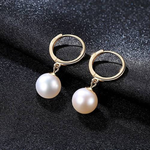 18k-Gold-Circle-Earrings-Natural-Pearl-Drop-Earrings-4