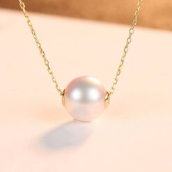 8-9mm-Japan-Akoya-Pearl-18K-Yellow-Gold-Pendant-Chain-Necklace-2