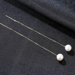 Freshwater Pearl-18K-Gold-Chain-Drop-Earrings-wholesale-6