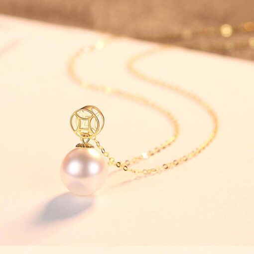 Japanese Akoya Sea Pearl Pendant Necklace 18K Gold Jewelry wholesale